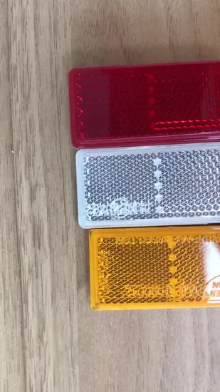 Emark Rectangular Plastic Reflector with Glue for Truck Trailer