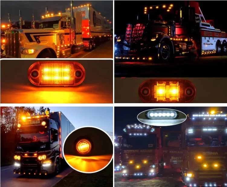 12-24V LED Trailer Truck Side Marker Indicator Light Auto Warning Light can be customized