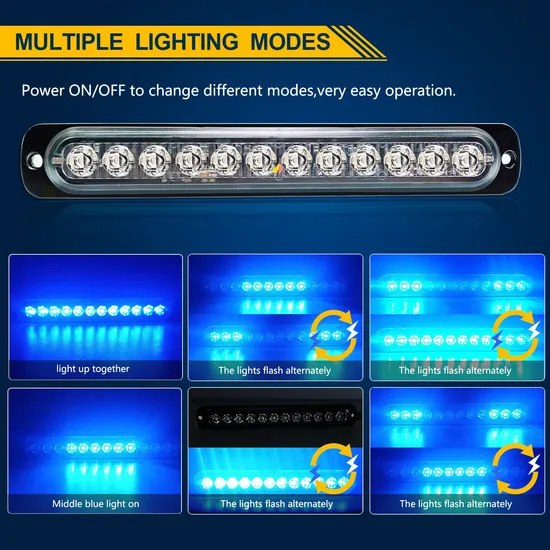 4" Round Tail Light DC12-24V Side Marker LED Truck Light Stop/ Trail / Indicator Strobe Functions with 12 LED IP 65 & Connector