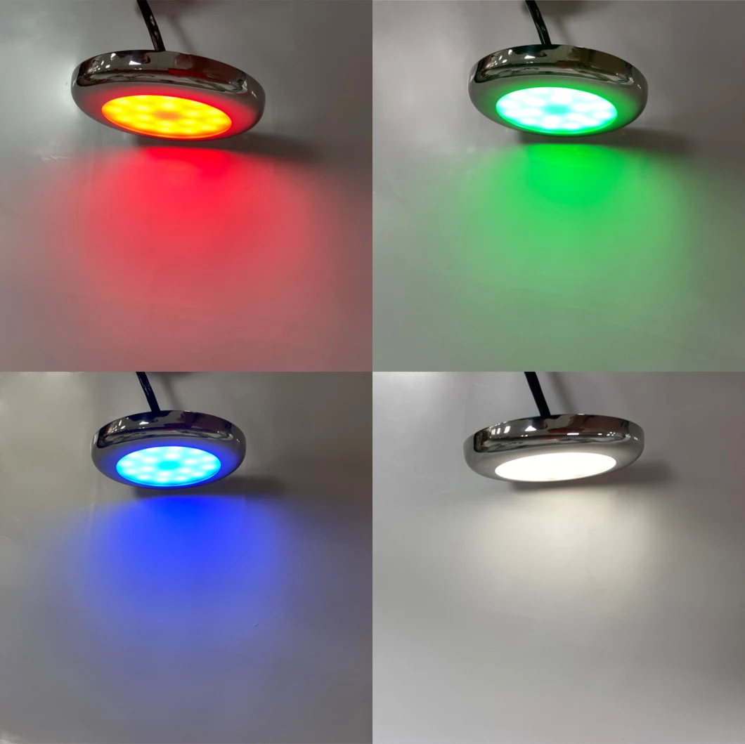 Modern Waterproof Marine 12V LED Round Ceiling Light for Boat Bus Room