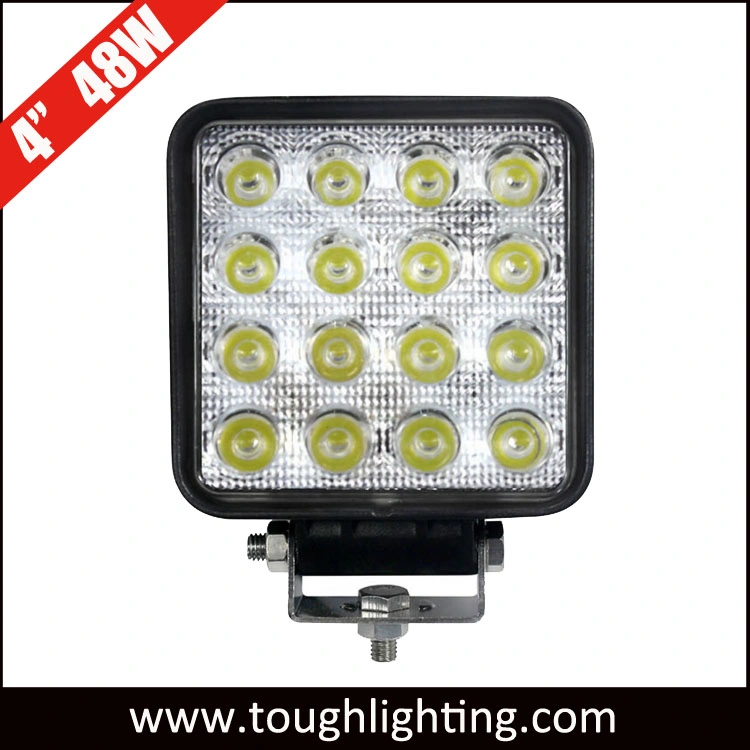 High Intensity 4.5" 48W 3200lm Epistar Square LED Tractor Work Lights