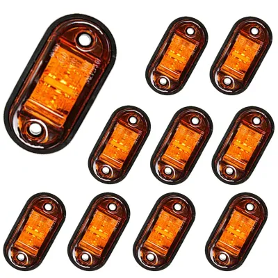 2PCS 12V 24 LED Oval Lkw Anhänger Stop Drehen Schwanz Bremslicht Seite Marker Lampe Anhänger Lkw Lampe rot Kit Set