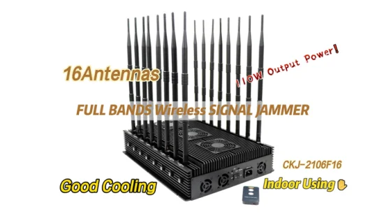 Verwendeter 16-Band-Desktop-110-W-Hochleistungs-Handy-Wi-Fi-GSM-3G-4G-5g-Signalstörsender für den Innenbereich