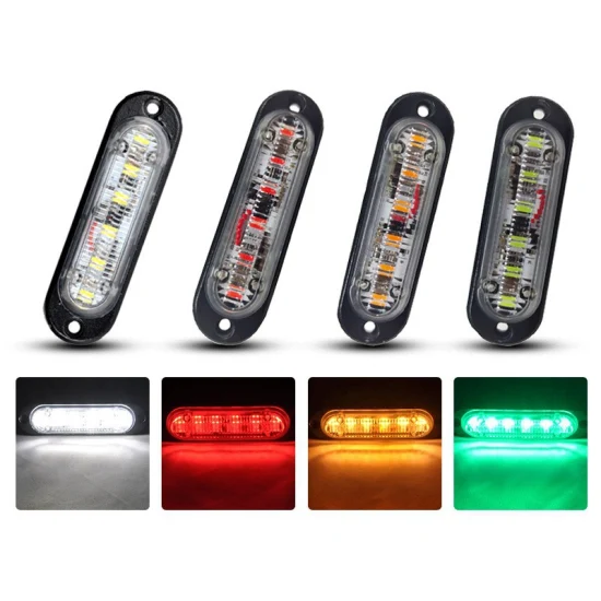 Auto-Ersatzteile, 6 W, oval, rot, bernsteinfarben, LED, Seitenmarkierungsleuchte für LKW-Anhänger